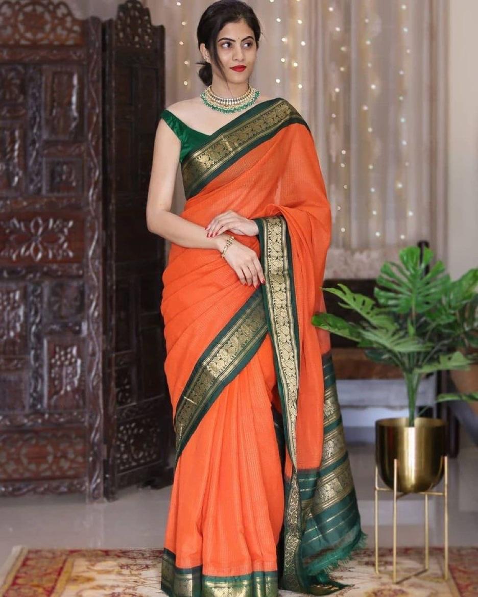 Banarasi Silk Saree - 5.5 Meter Length, Multi Colour Design | Breathable, Organic Fabric For All Seasons And Traditional Occasions