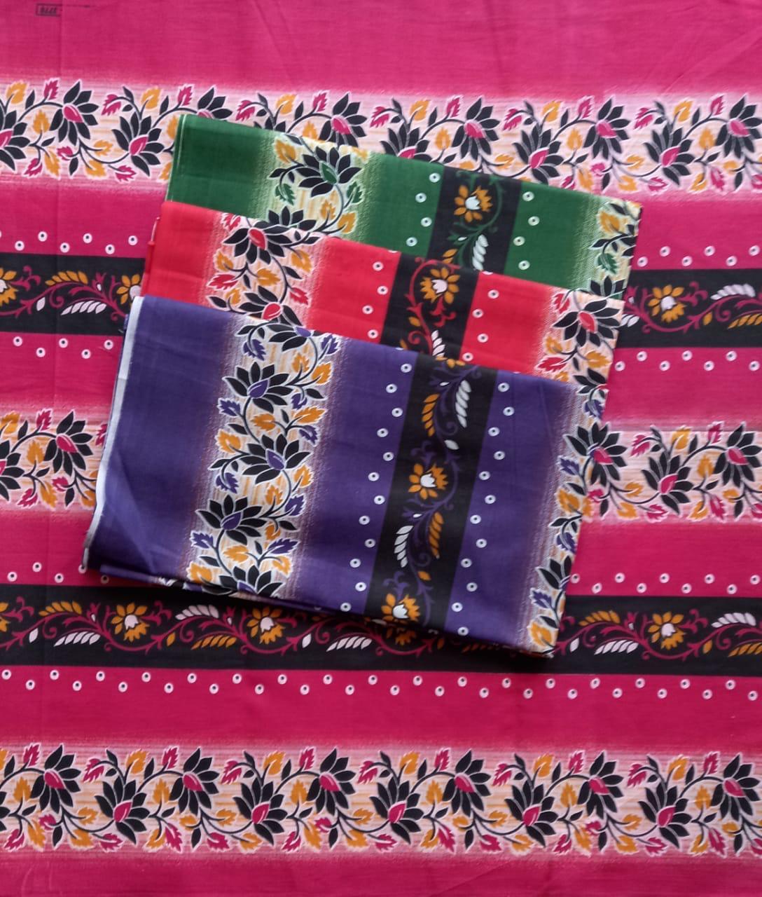 Cotton Nighty Fabric - 45 Inch Width, Multicolor With Floral Embroidery | Soft Texture, Washable, Tear Resistant, Ideal For Nightwear And Dresses