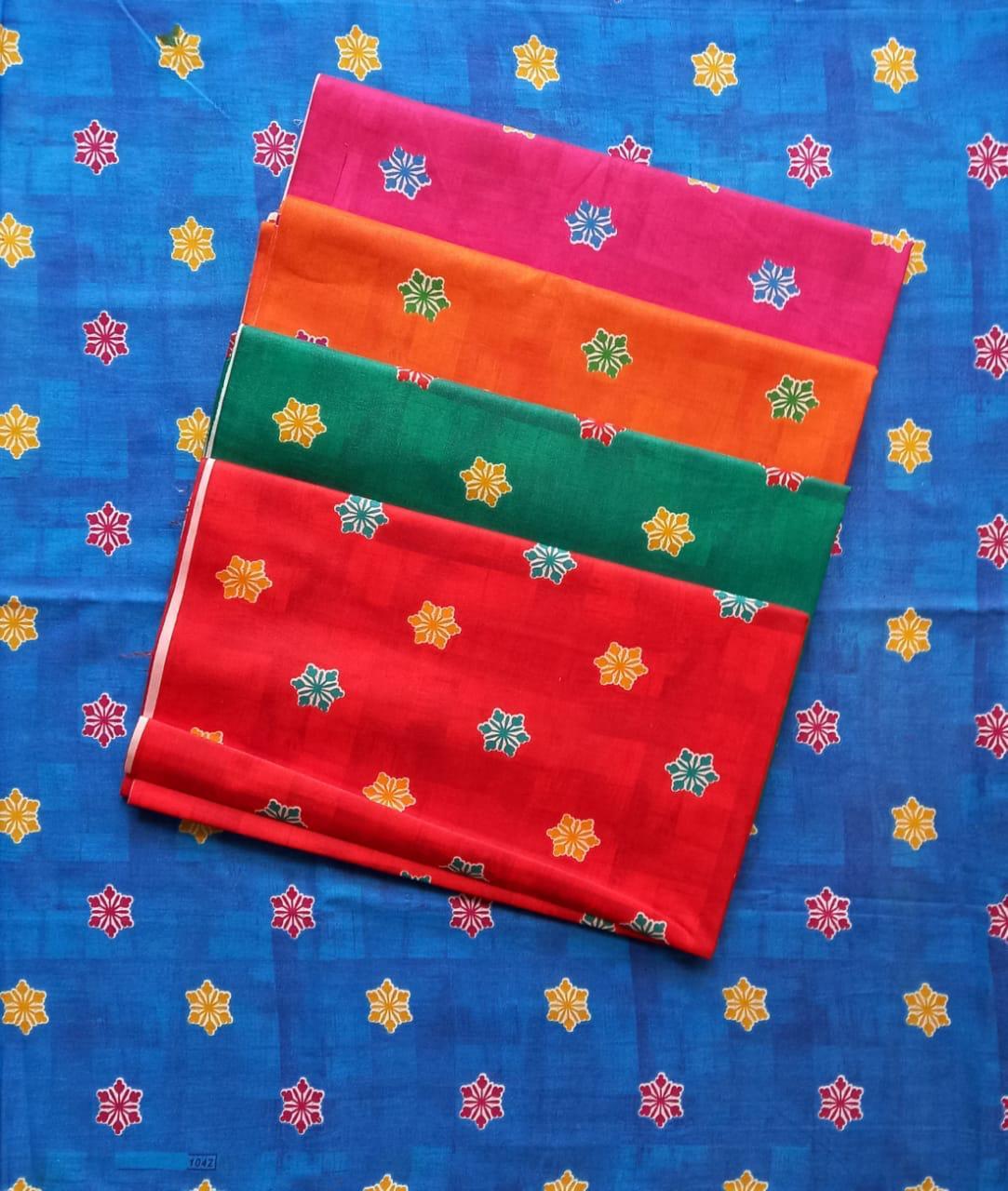 Cotton Nighty Fabric - 45 Inch Width, Multicolor With Floral Embroidery | Soft Texture, Washable, Tear Resistant, Ideal For Nightwear And Dresses