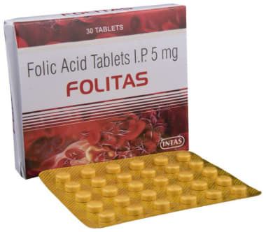 Folic Acid Tablets - 5mg Tablet Formulation For All Age Groups | Supports Red Blood Cell Production Promotes Folate Deficiency Recovery Ideal For Pregnant Women Men And Children