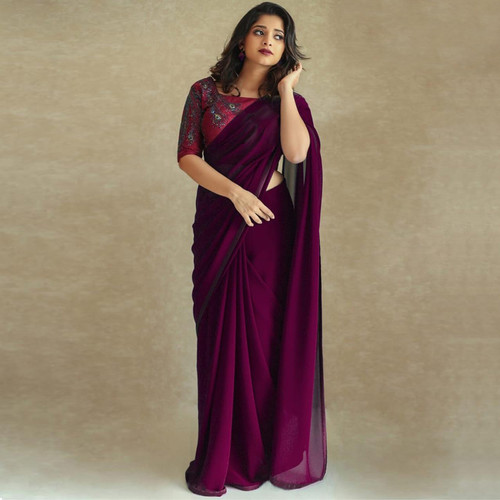 मल्टी कलर डिज़ाइनर साड़ी