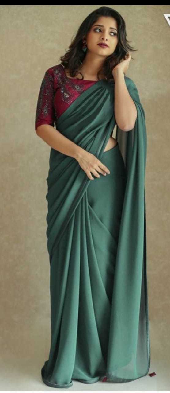 Designer Saree - Pure Rangoli Georgette With Malbari Silk Blouse Multi Color For Traditional Occasions