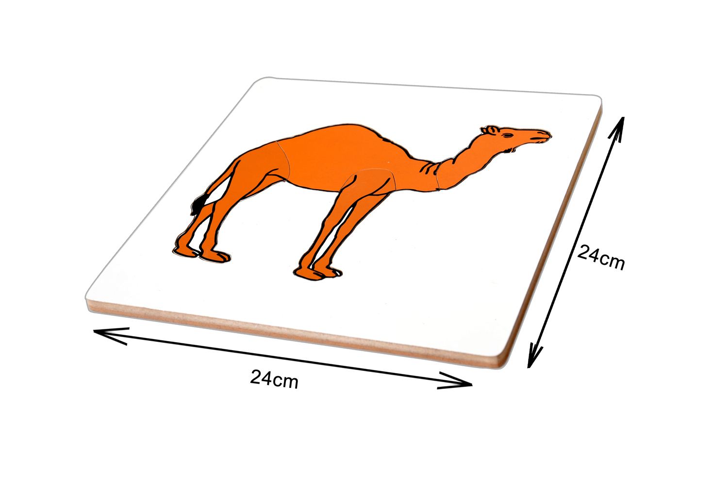 Kidken Camel Puzzle For 2 Year Old Kids And Above - Mdf Wood, 24x24 Cm, Multi-color | Eco-friendly Knobless Puzzle, Develops Logical Thinking