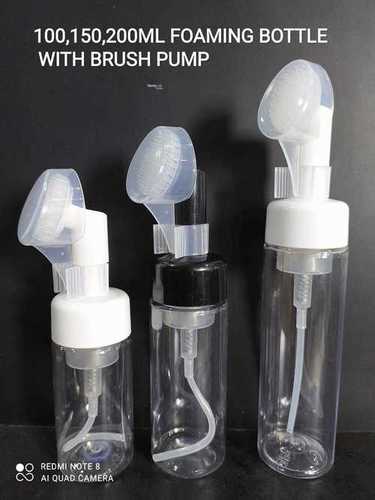 FOAMING BOTTLES WITH BRUSH PUMP - Plastic Material | Ideal for Dispensing Foamy Solutions, Ergonomic Brush Pump for Easy Application
