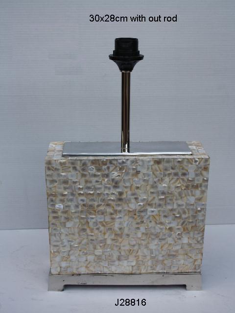 Jandaood Table Lamp With Mother Of Pearl Inlay