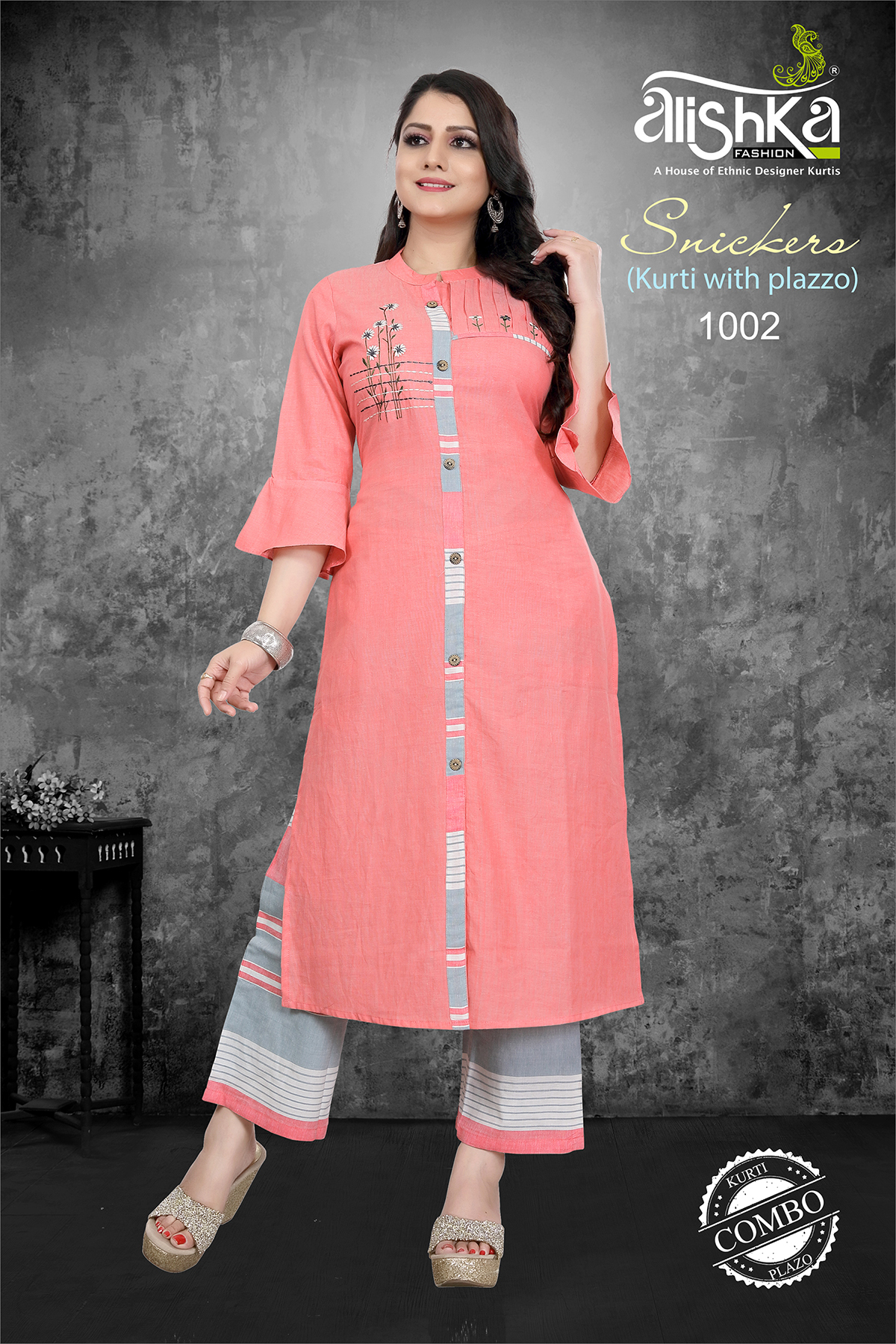 Cotton Snickers Kurti With Palazzo