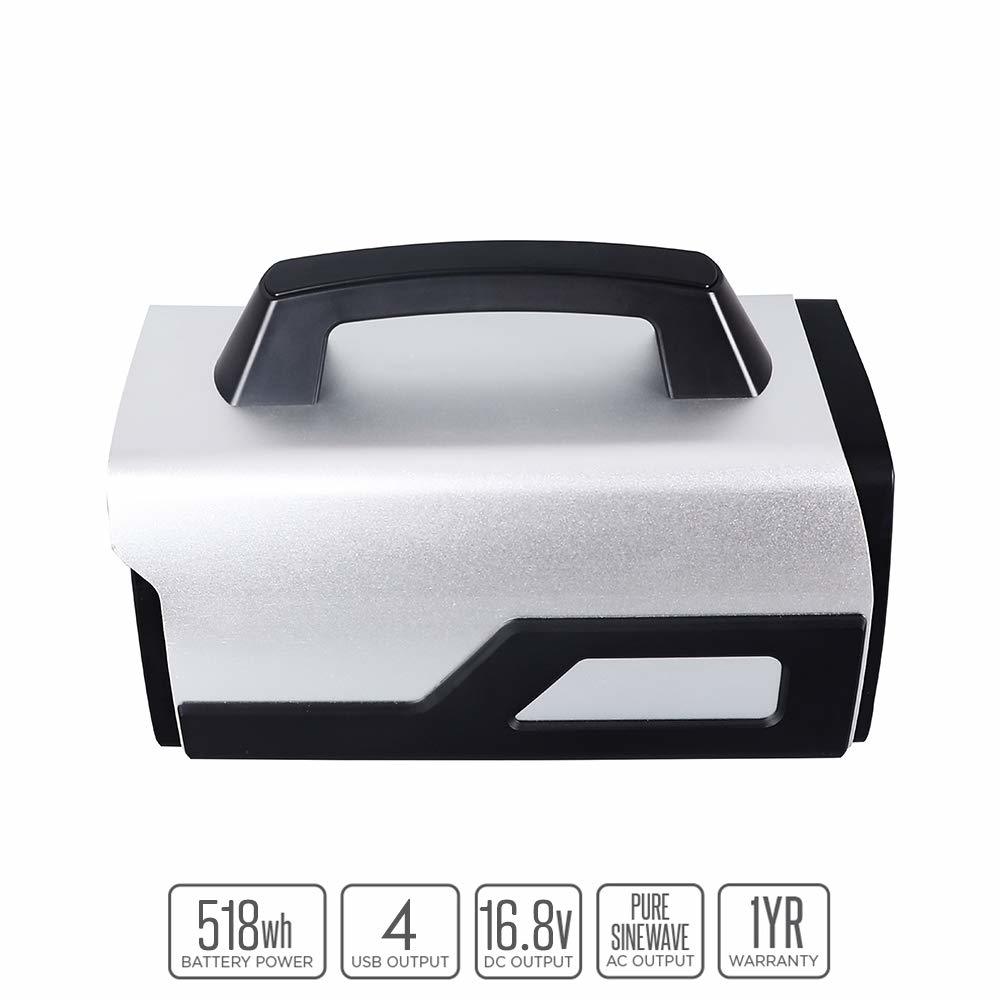 Silver & Black Sarrvad Portable Solar Power Generator St-500