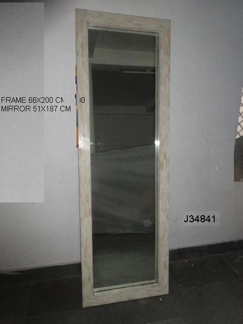 Mirror Frame - Bone And Wooden Inlay, 75x55 Cm Antique Design