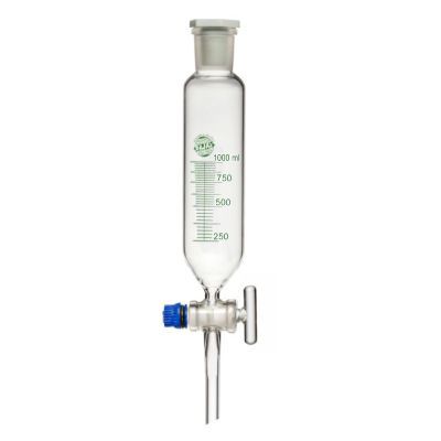 Dropping Funnel - 1000 Milliliter Capacity, Borosilicate 3.3 Glass Material, Transparent Color, Solid Glass Stopcock, Iso 4800 Compliance
