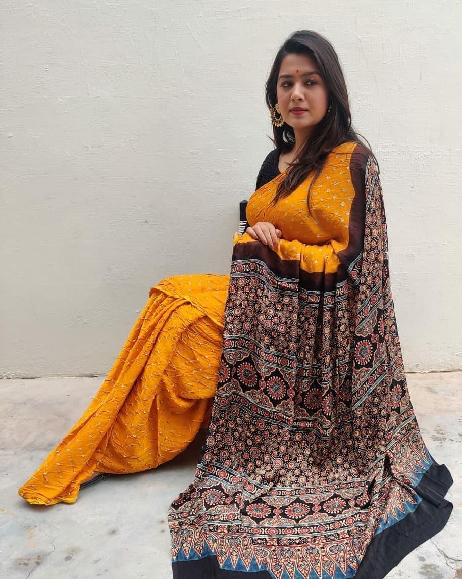 Mvf Saree Mariya Queen Bandhani Saree - Multi Color, Traditional Style For All Seasons | Bollywood Inspired Fashion Statement