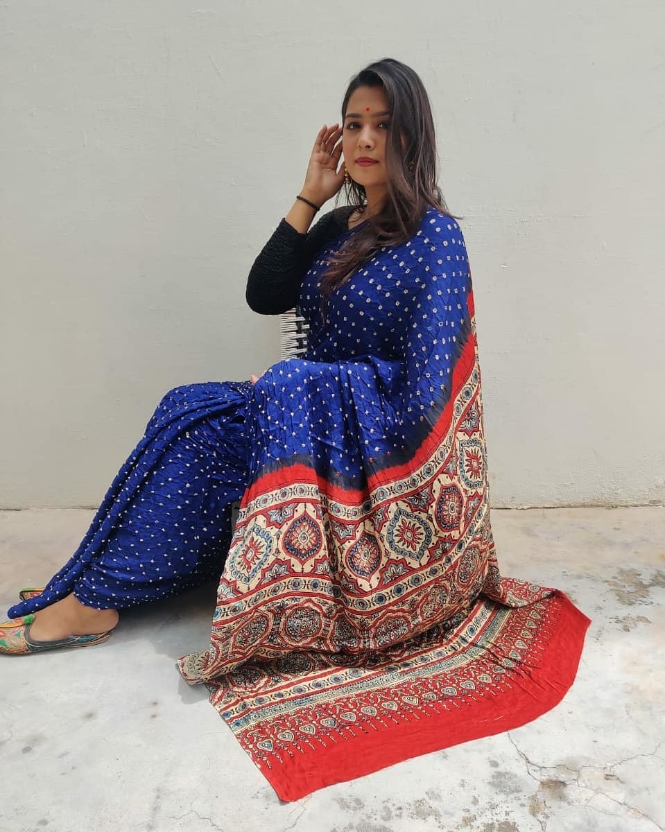Mvf Saree Mariya Queen Bandhani Saree - Multi Color, Traditional Style For All Seasons | Bollywood Inspired Fashion Statement