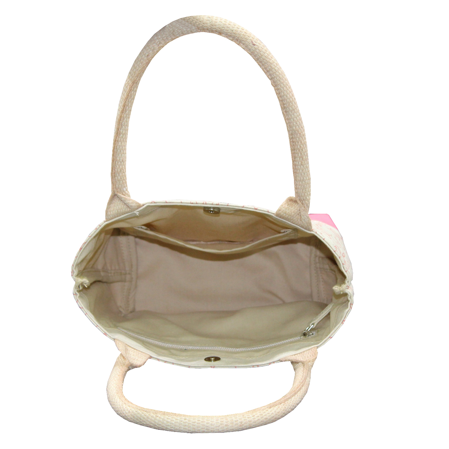 12 Oz Natural Canvas Printed Tote Bag With Inside Lining Design: Customized