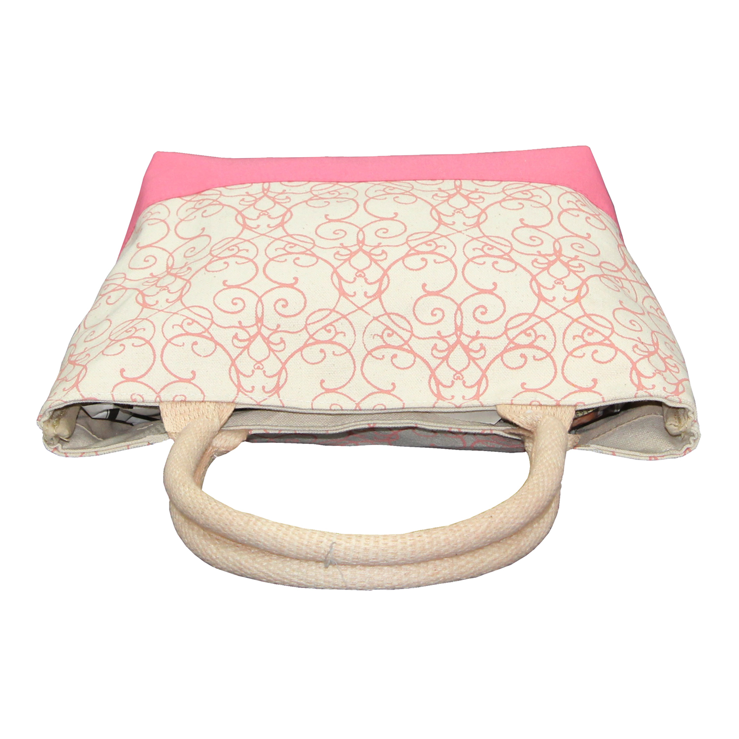 12 Oz Natural Canvas Printed Tote Bag With Inside Lining Design: Customized