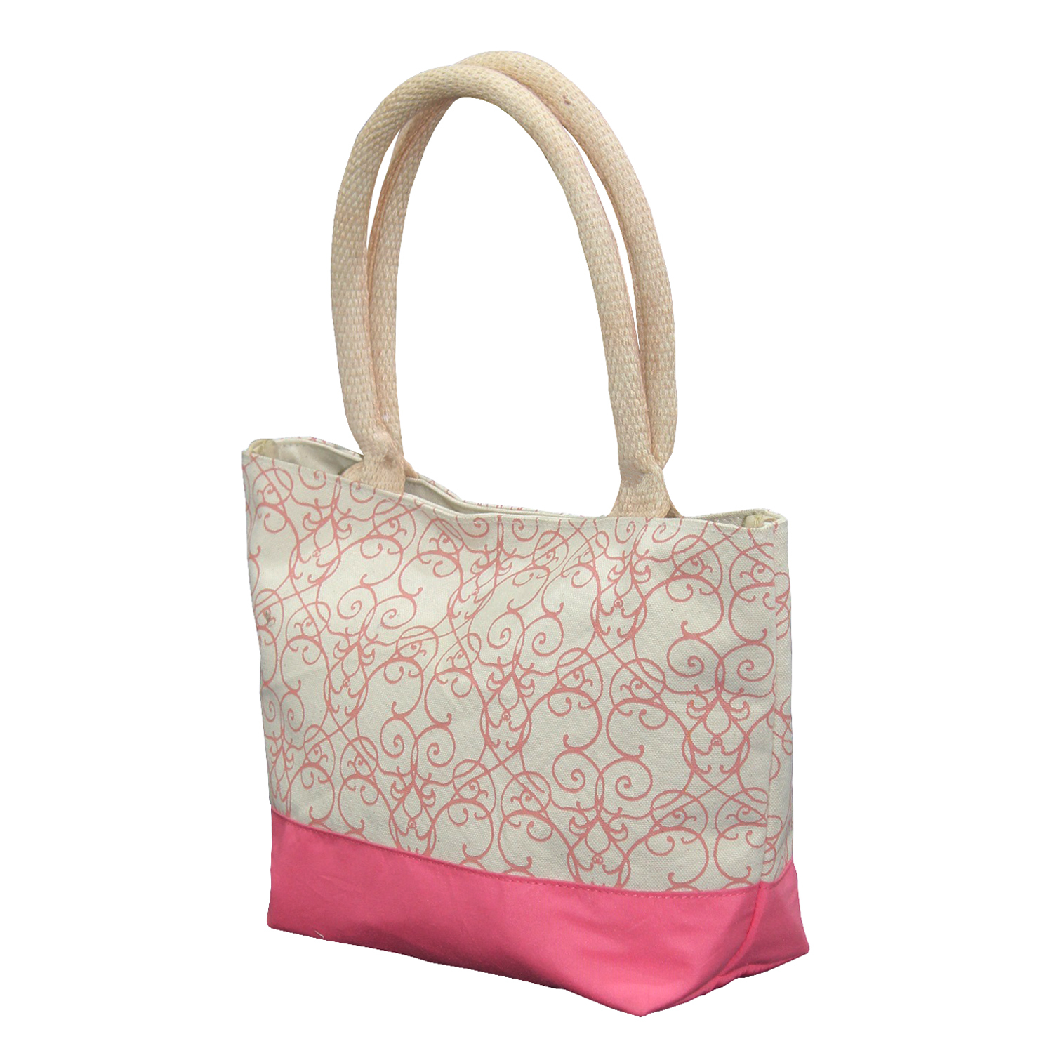 12 Oz Natural Canvas Printed Tote Bag With Inside Lining Design: Customized