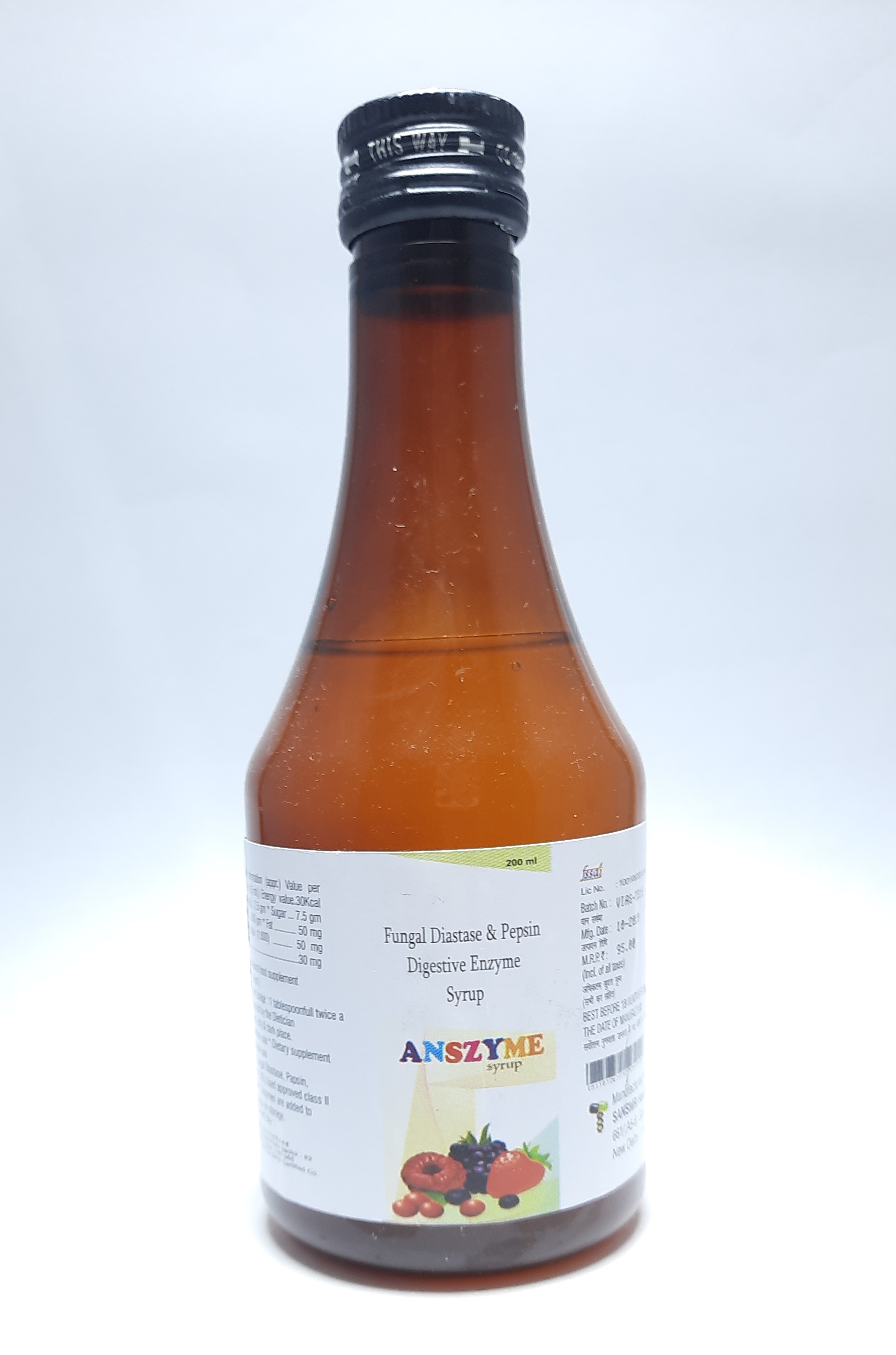 Fungal Diastase And Pepsin Digestive Enzyme Syrup