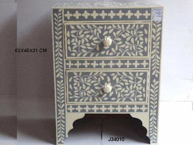 Resin Inlay Stool - Wood, 36x36cm Size | Ethnic Handmade Artwork, Round Design For Living Room