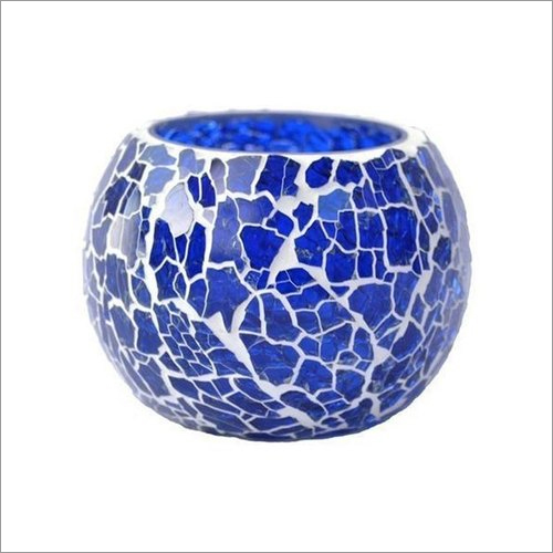 आर्टिफिशियल ग्लास मोज़ेक फिनिश टी लाइट होल्डर