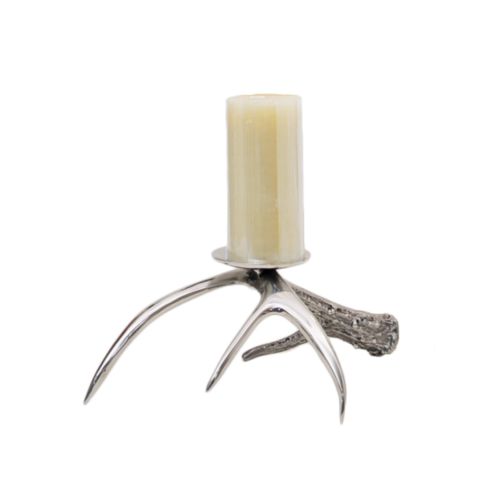 Silver Aluminium Candle Holder Stand