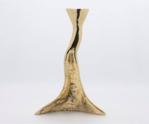 Golden Aluminium Candle Holder Stand