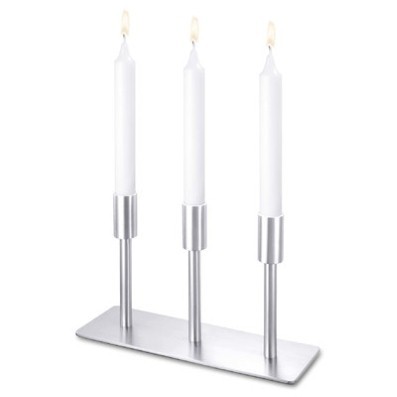 Silver Aluminium Candle Holder Stand