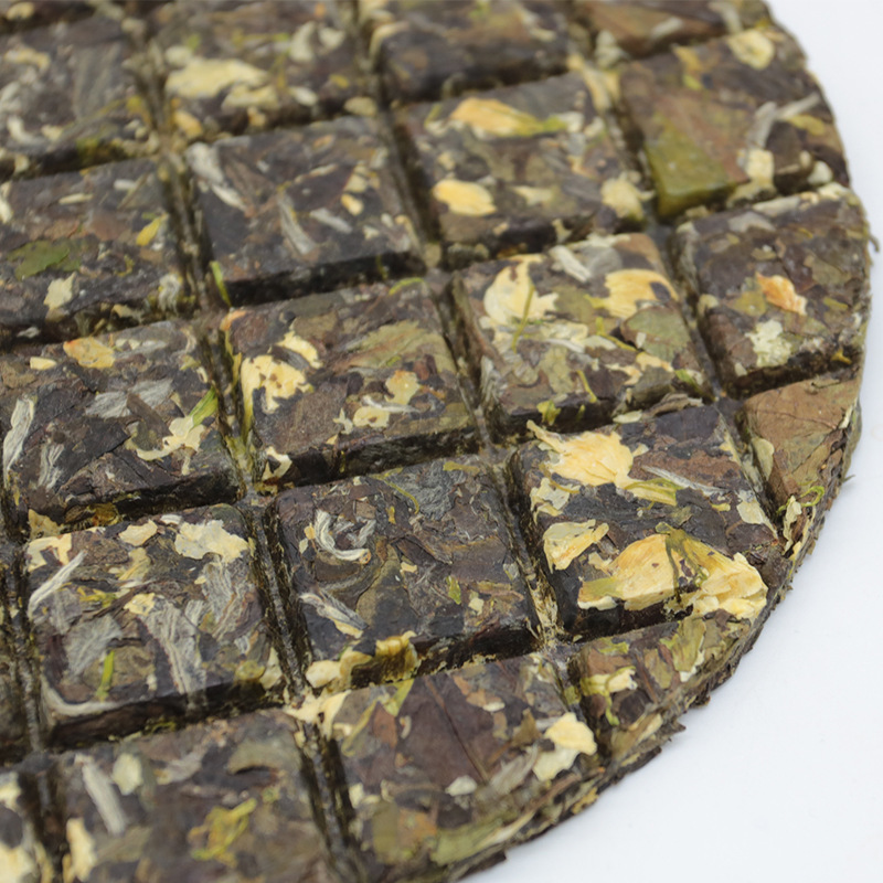 Natural Jasmine Flower White Tea Cake With Blooming Tea