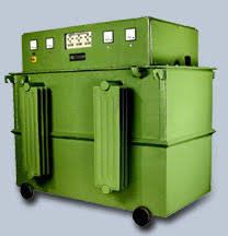 Servo Voltage Stabilizer - 90 Kva, Steel Material, Air & Oil Cooled, Digital Control, Green Finish, 415 V Output