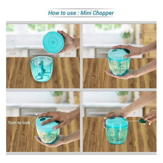 0065 Manual Stainless Steel Compact Extra Sharp Hand Held Vegetable Chopper/slicer With 5 Blades