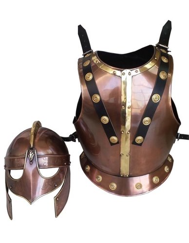 Metal Medieval Valsgarde Breastplate Armor Costume Armor And Helmet