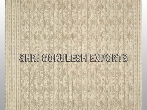 Handmade Wool Flat Weave Indian Style Decorative Carpets Back Material: Woven Back