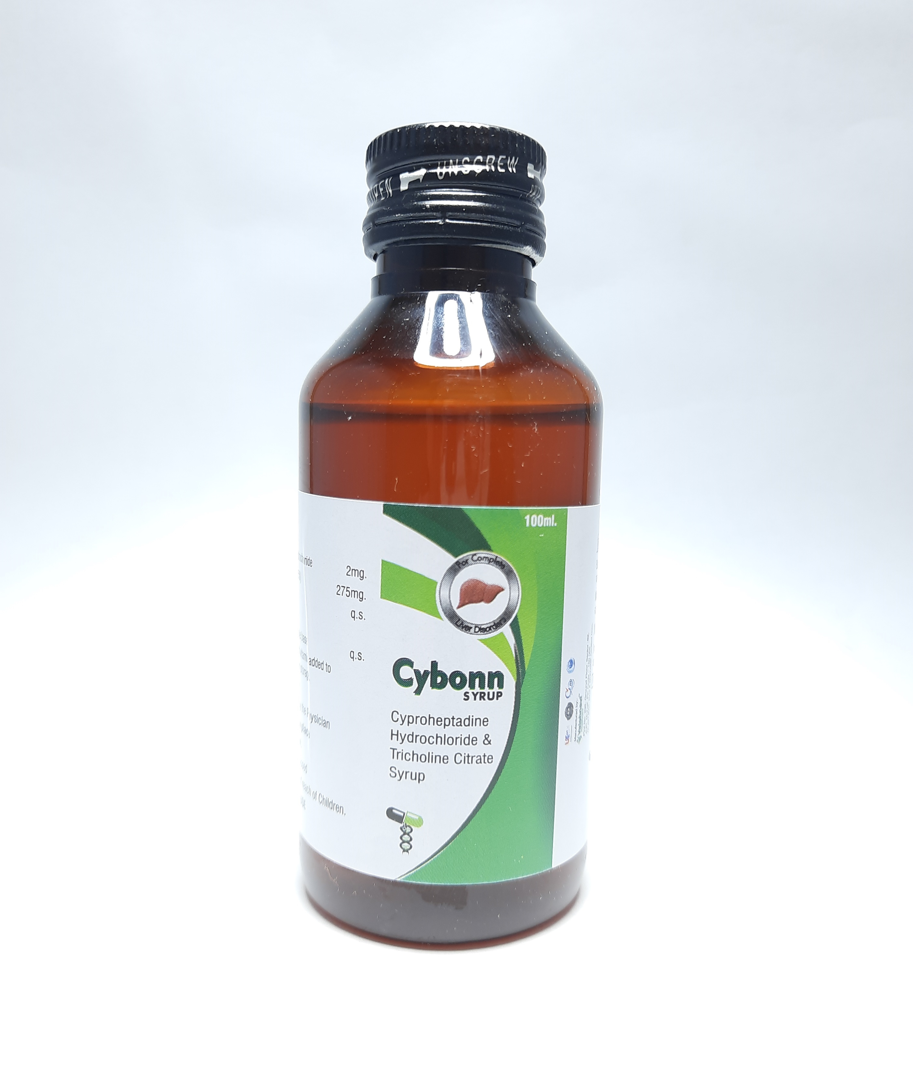 Cyproheptadine Hydrochloride And Tricholine Citrate Syrup - 2mg Cyproheptadine, 275mg Tricholine Citrate, Sorbitol | Prescription, Appetite Stimulation, Hepatic Support, Allergy Adjunct