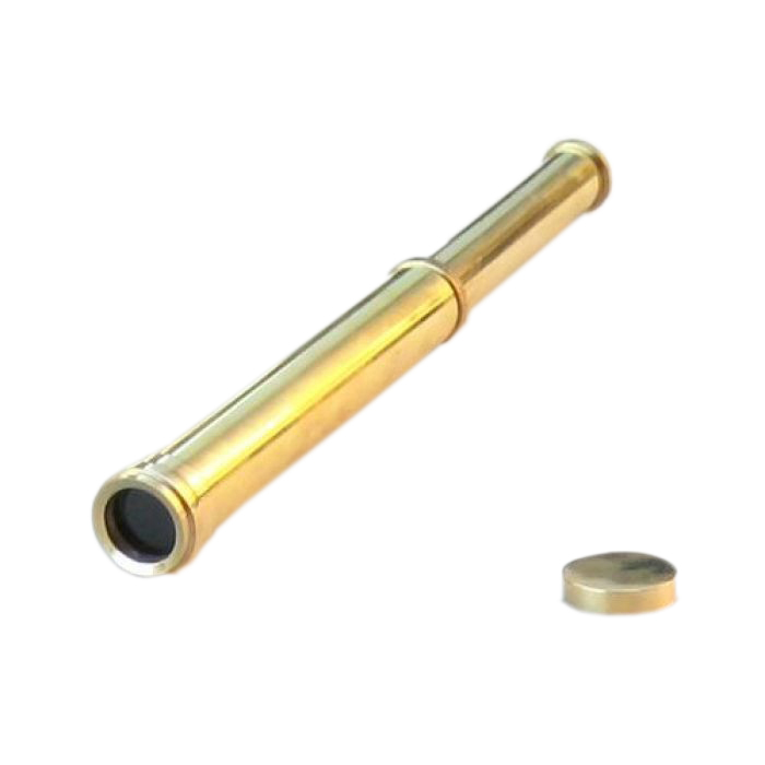 9 Inch Brass Retractable Telescope View Angle: Straight