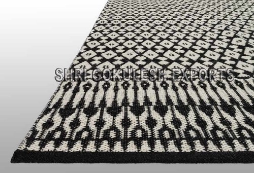 Wholesale Indian Handmade Wool Flatweave Carpets Back Material: Woven Back