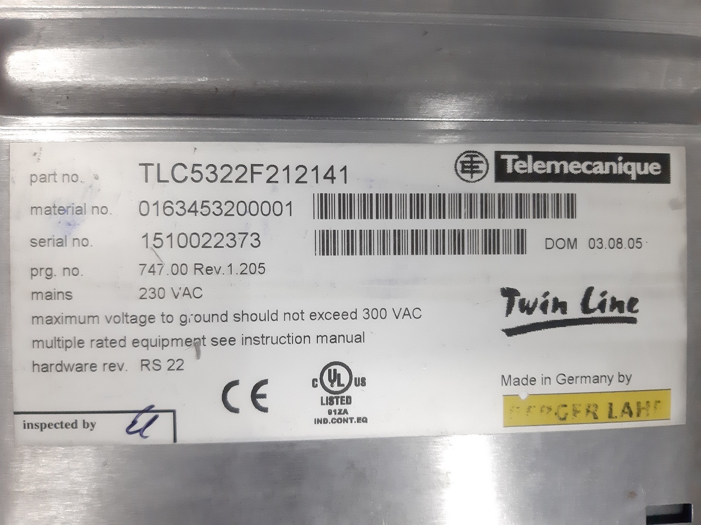 Berger Lahr Dc Servo Drive Tlc-5322f212141