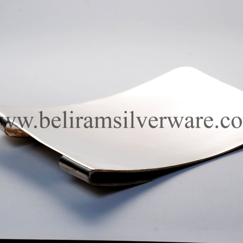 Curved Bottom Modern Silver Platter