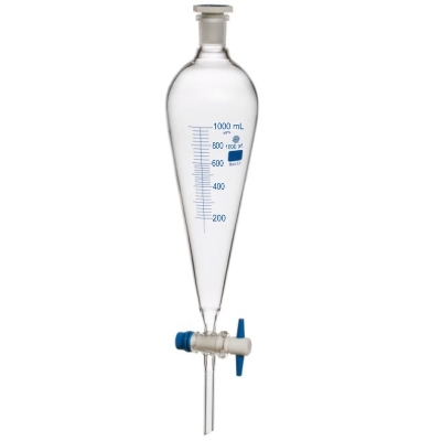 Separating Funnel, Squibb Shape 1000 Ml Equipment Materials: Borosilicate 3.3