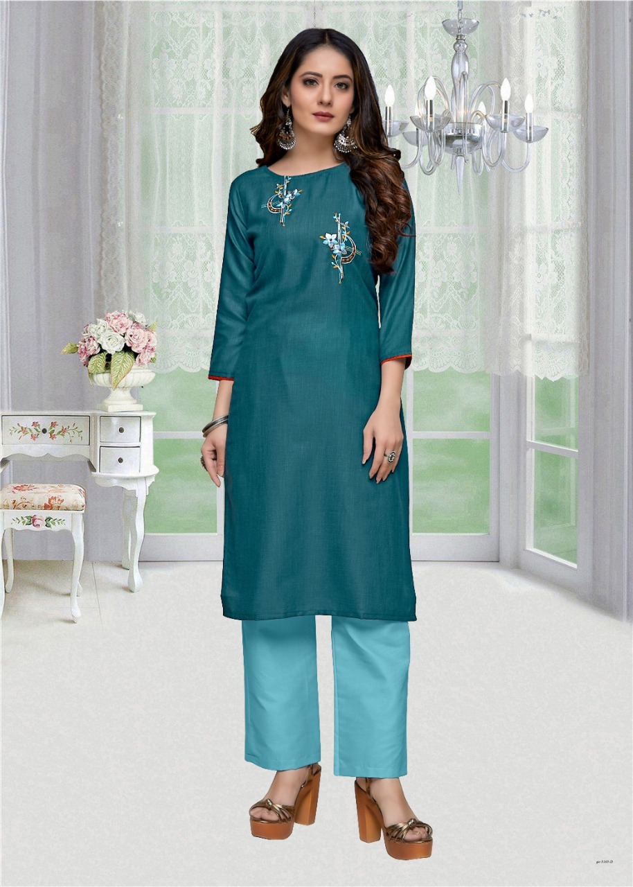 Galaxy Cotton Kurtis - Medium, Large, Xl, Xxl | Embroidered Design, 3-4th Sleeve Style, Quick Dry, Washable, Suitable For All Seasons