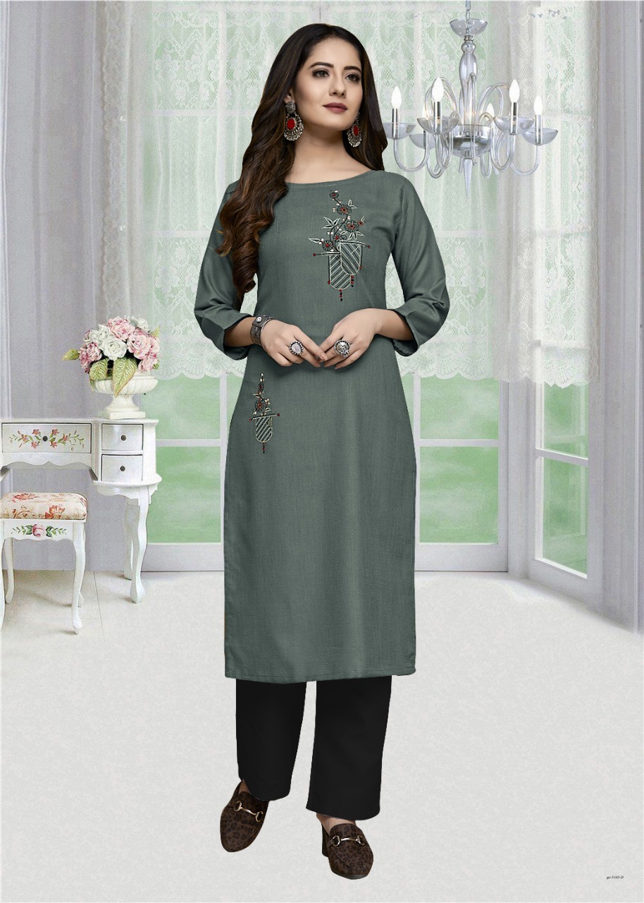 Galaxy Vol-5 Women Ethnic Cotton Long Kurtis - Cotton, Size M L Xl Xxl, 3-4th Sleeve, Embroidered Pattern | Quick Dry, Washable, Perfect For All Seasons