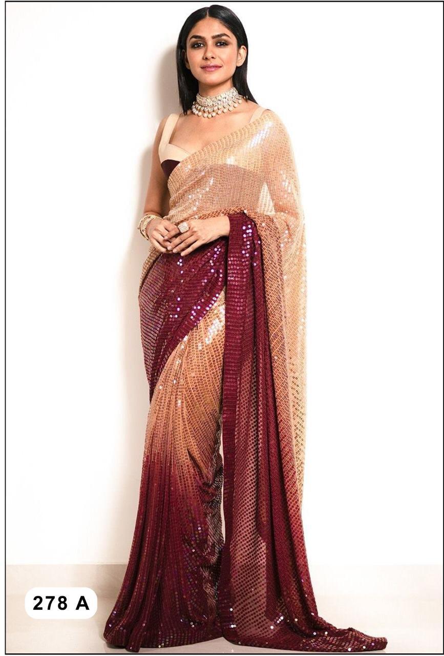 Mix Sequence Work Saree