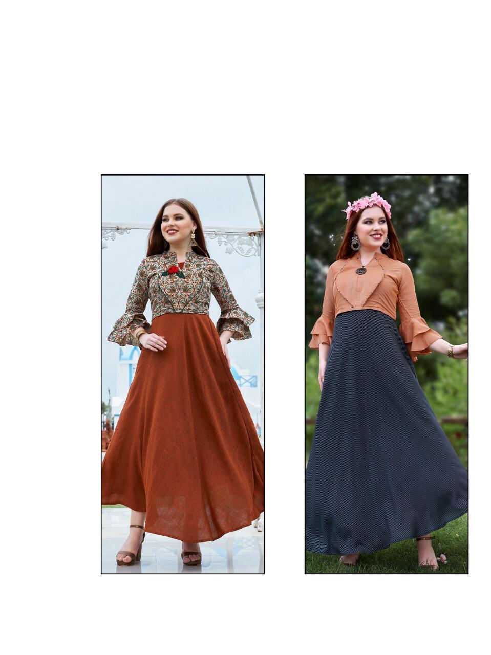 Dry Cleaning Crown Vol 2 Westurn Type Long Fancy Kurtis