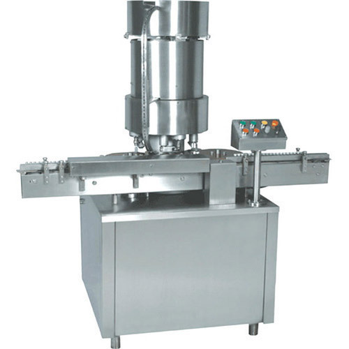 Automatic Vial Capping Machine - 1800x900x2000 Mm, Silver | 30-50 Bpm Speed, 99 Mm/m Accuracy, Screw/ropp Sealing Type