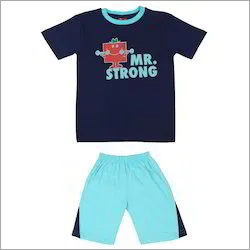 Kids Printed T-Shirt And Short - Cotton Blend, Trendy Style for Boys | Washable Fabric, Fun Printed Patterns, Perfect for Active Kids