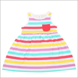 Kids Printed Frock - Cotton Blend, Sleeveless Trendy Style | Washable, Perfect for Girls Aged 2-10