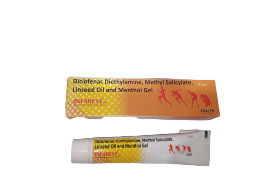 डिक्लोफेनैक+डायथाइलैमाइन+मिथाइल सैलिसिलेट+अलसी का तेल+मेन्थॉल जेल सामान्य दवाएं