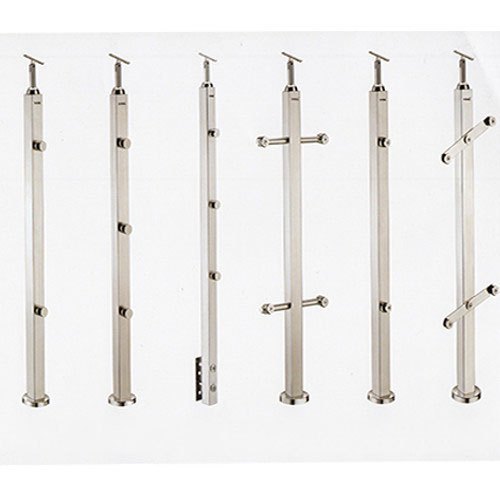 सिल्वर स्टेनलेस स्टील स्क्वायर रेलिंग बलस्टर्स