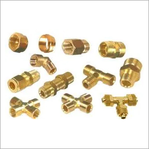 Brass Compression Fitting - Nickel-Plated Finish | 150 PSI Operating Pressure, -20°C to 150°C Temperature Range, 1/4", 3/8", 1/2" Thread Sizes, ASTM B584 Standards