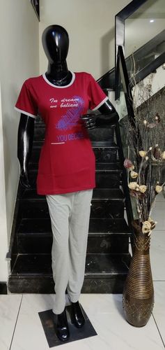 Cotton Round Neck Night Suit