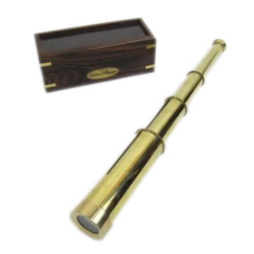 14 Inch Telescope Full Brass W/box Captain Telescope With Box Top Glass Boxed Telescope View Angle: Straight