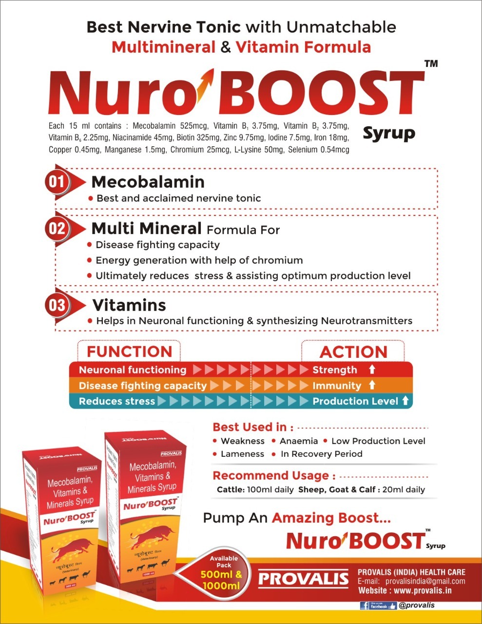 Nuro Boost Syrup - Medicine Type: Animal Health Supplements