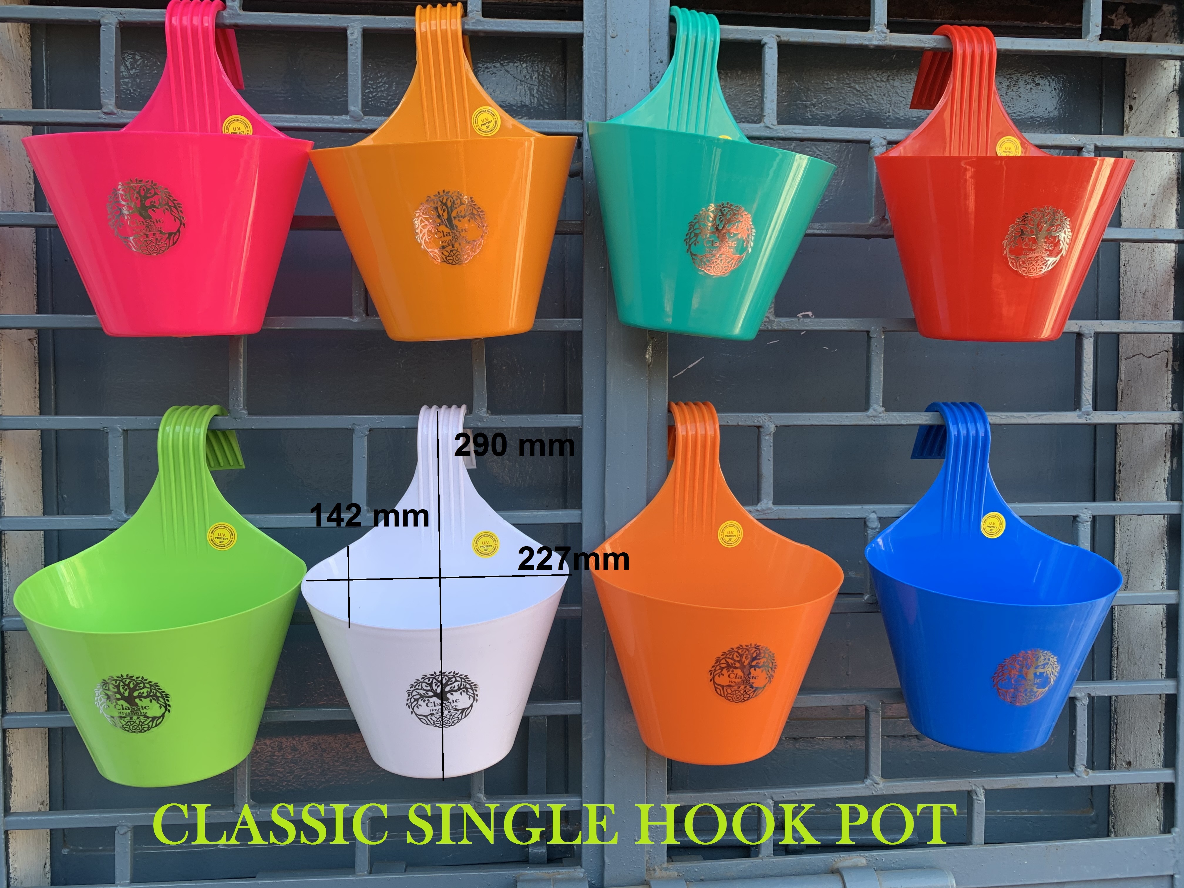 Single Railing Hook Pot Use: Planting