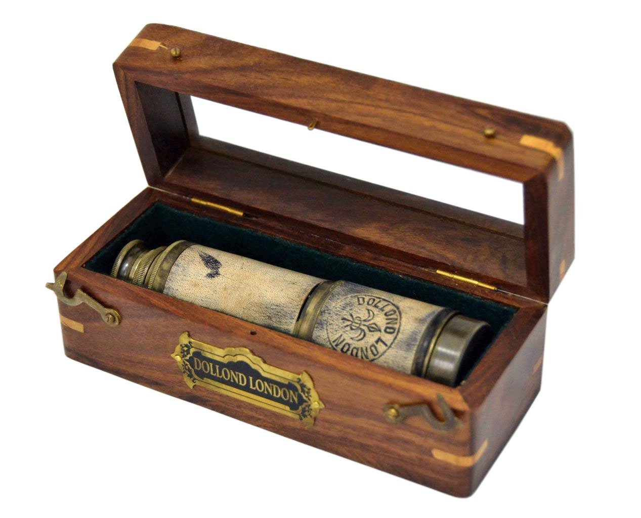 Foldable Brass Pirate Telescope/monocular Antique Brass Telescope With Box Size: 16 Inch